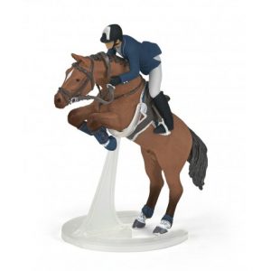 Cheval de saut d’obstacle et son cavalier Papo