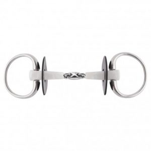 Mors de bride à olive NATHE, double brisure, poney 18 mm