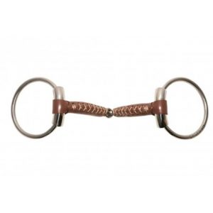 Mors 2 anneaux METALAB Pinchless cuir, 17 mm