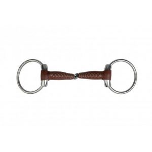 Mors 2 anneaux METALAB Pinchless cuir, 20 mm
