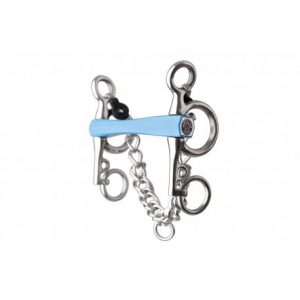 Mors pelham METALAB Flexi droit, branches courtes