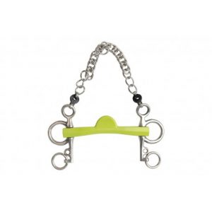 Mors pelham METALAB Flexi Soft demi-lune, branches courtes