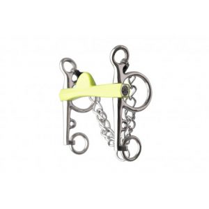 Mors pelham METALAB Flexi Soft demi-lune, branches longues