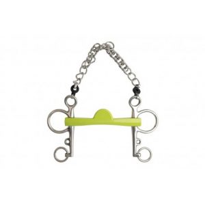 Mors pelham METALAB Flexi Soft demi-lune, branches longues