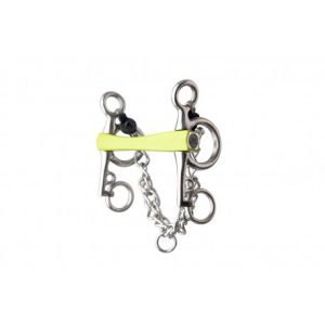 Mors pelham METALAB Flexi Soft droit, branches courtes