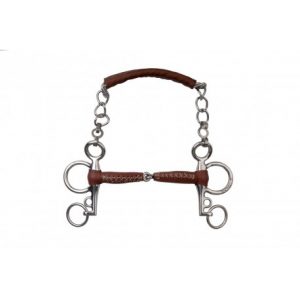 Mors Pelham METALAB Pinchless cuir, branches courtes